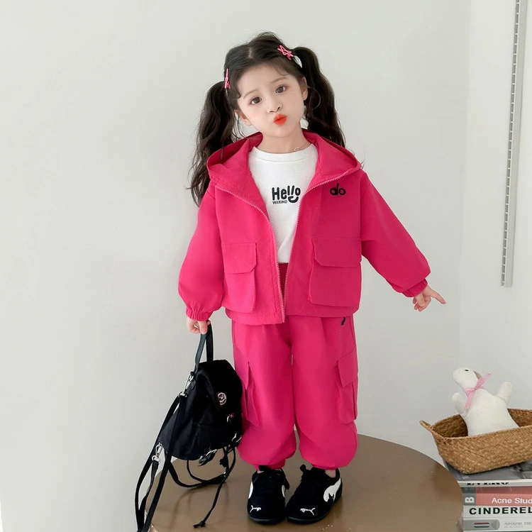 女童套装春秋季2025新款洋气儿童宝宝时髦休闲工装裤秋季童装潮