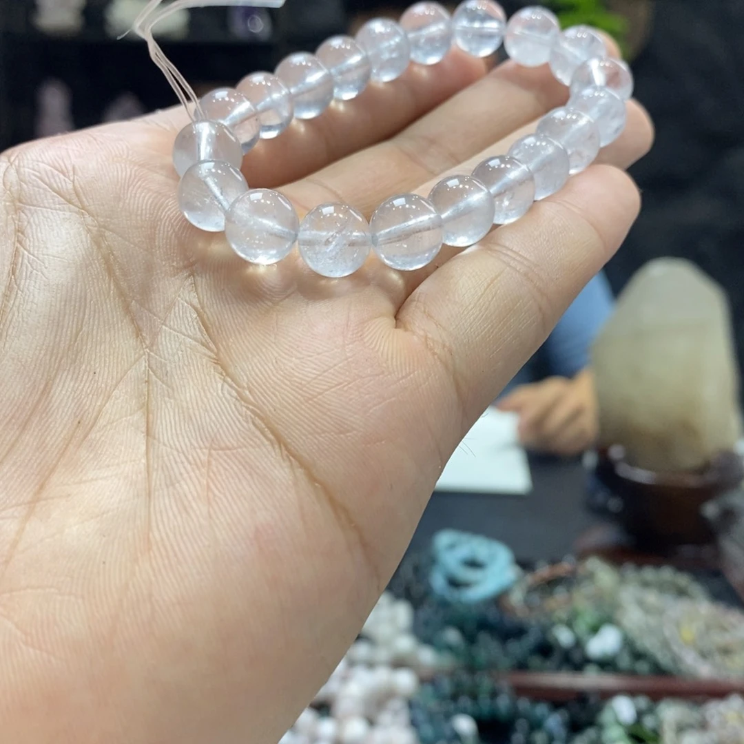 未镶嵌手链水晶蓝钢丝10mm