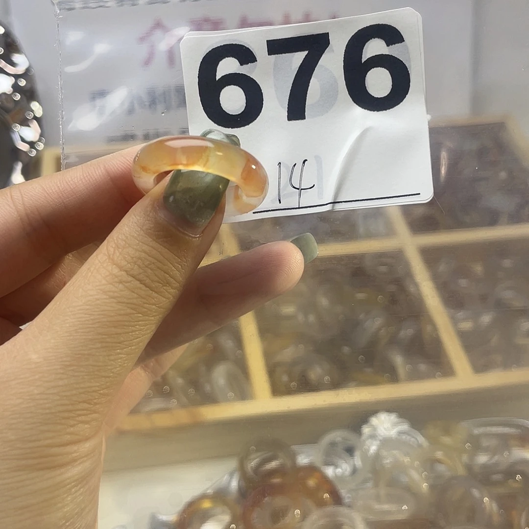 玛瑙/玉髓戒指合金676