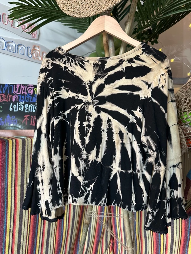 泰国莫代尔荷叶袖小上衣