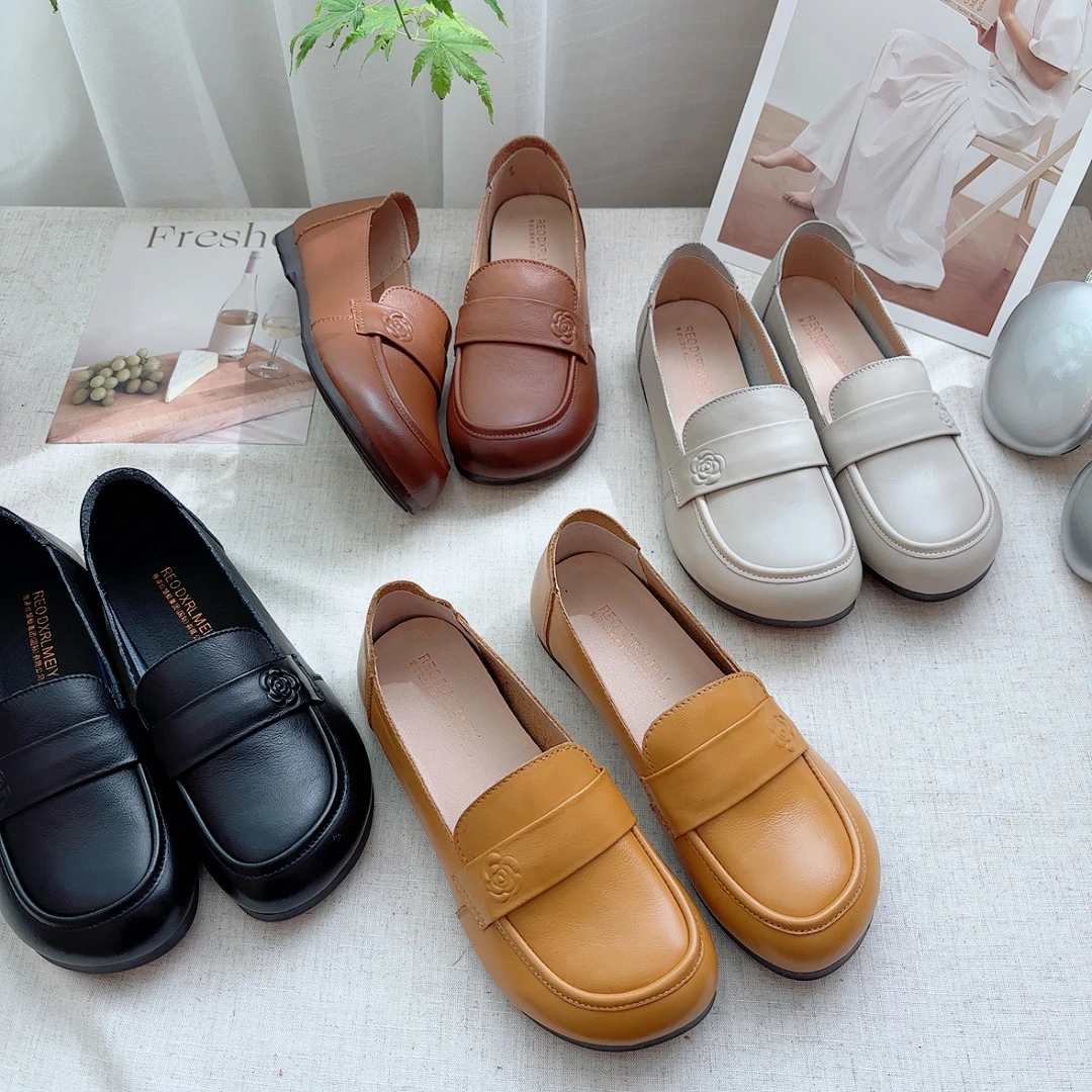 CL5178新款山茶花舒适百搭软底圆头时尚小单鞋