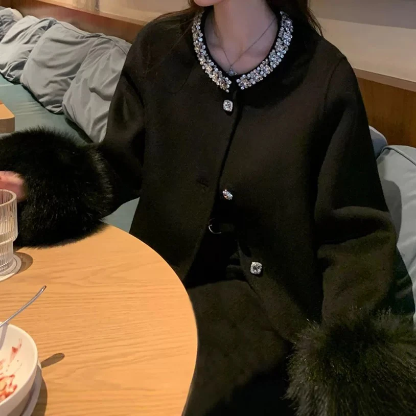 妮妮家68226法式小香风外套➕半身裙两件套