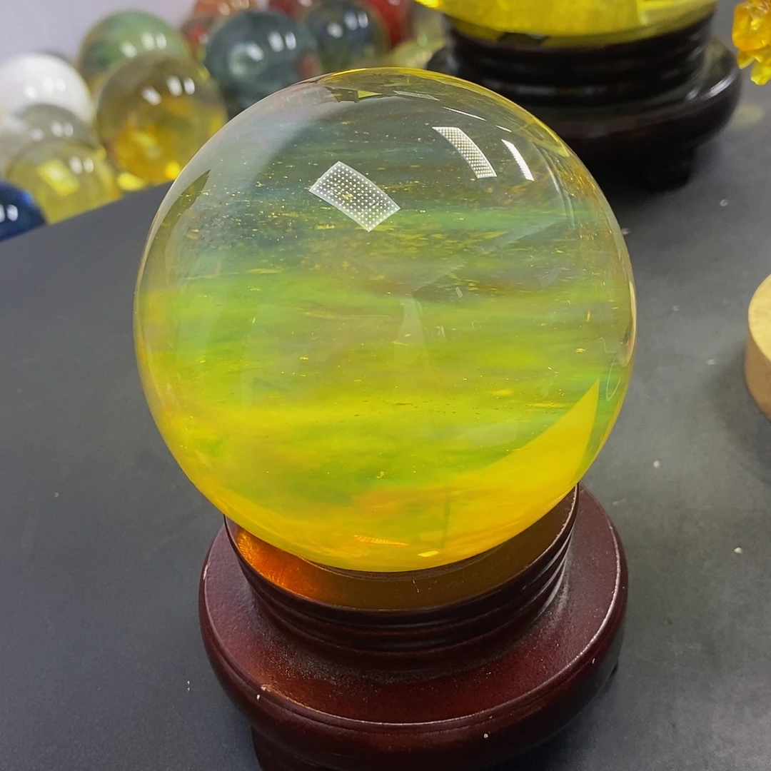 2***5石材9.5厘米黄水摆件