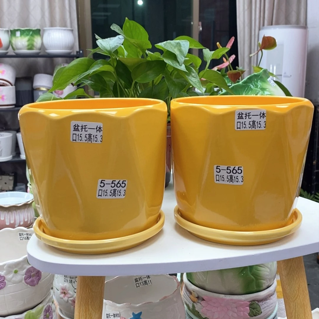 夏西陶瓷花盆@@5566