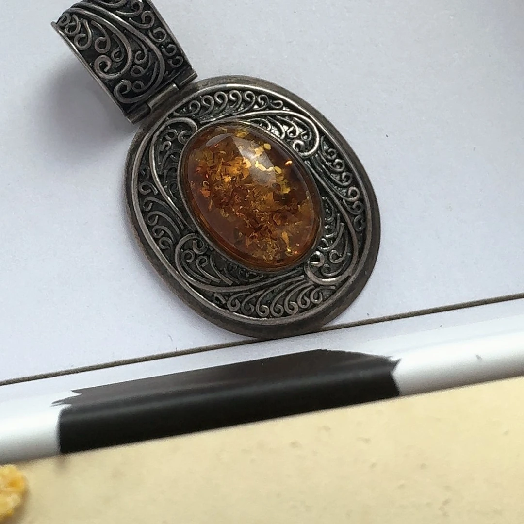 银S925镶嵌蜜蜡珠宝奇石林*