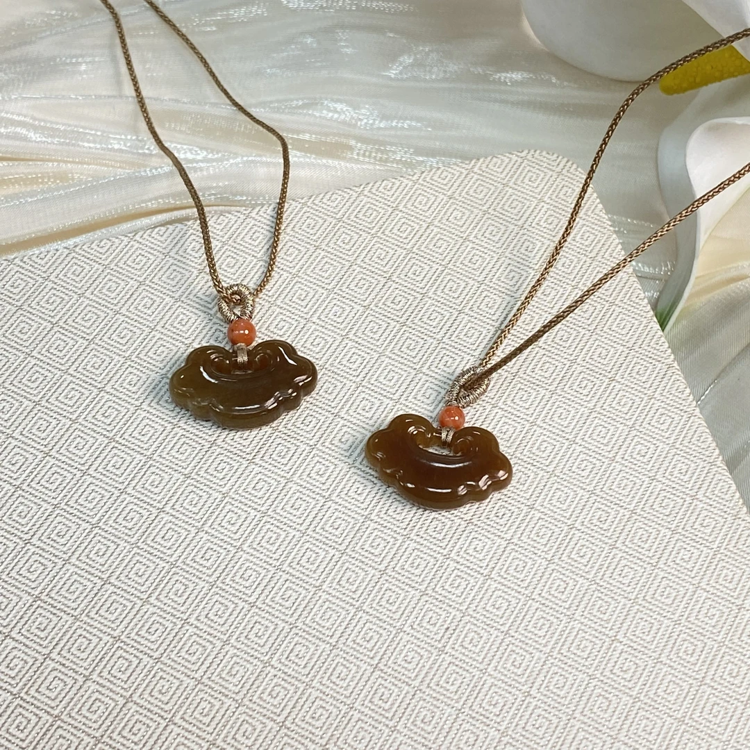 【不二】和田玉如意锁吊坠 （多样性发其一）