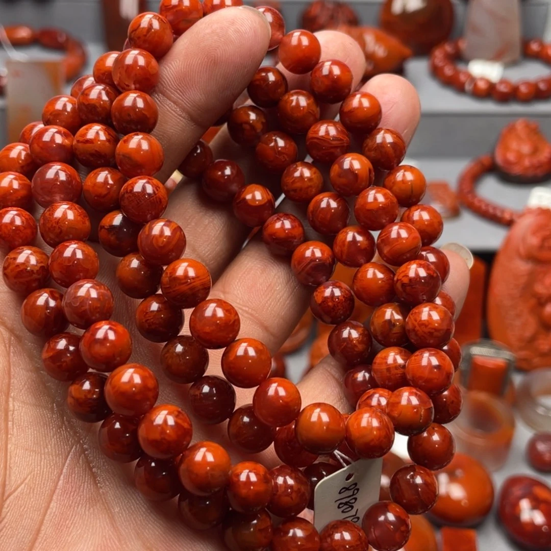 南红玛瑙未镶嵌珠宝奇石多圈8➕