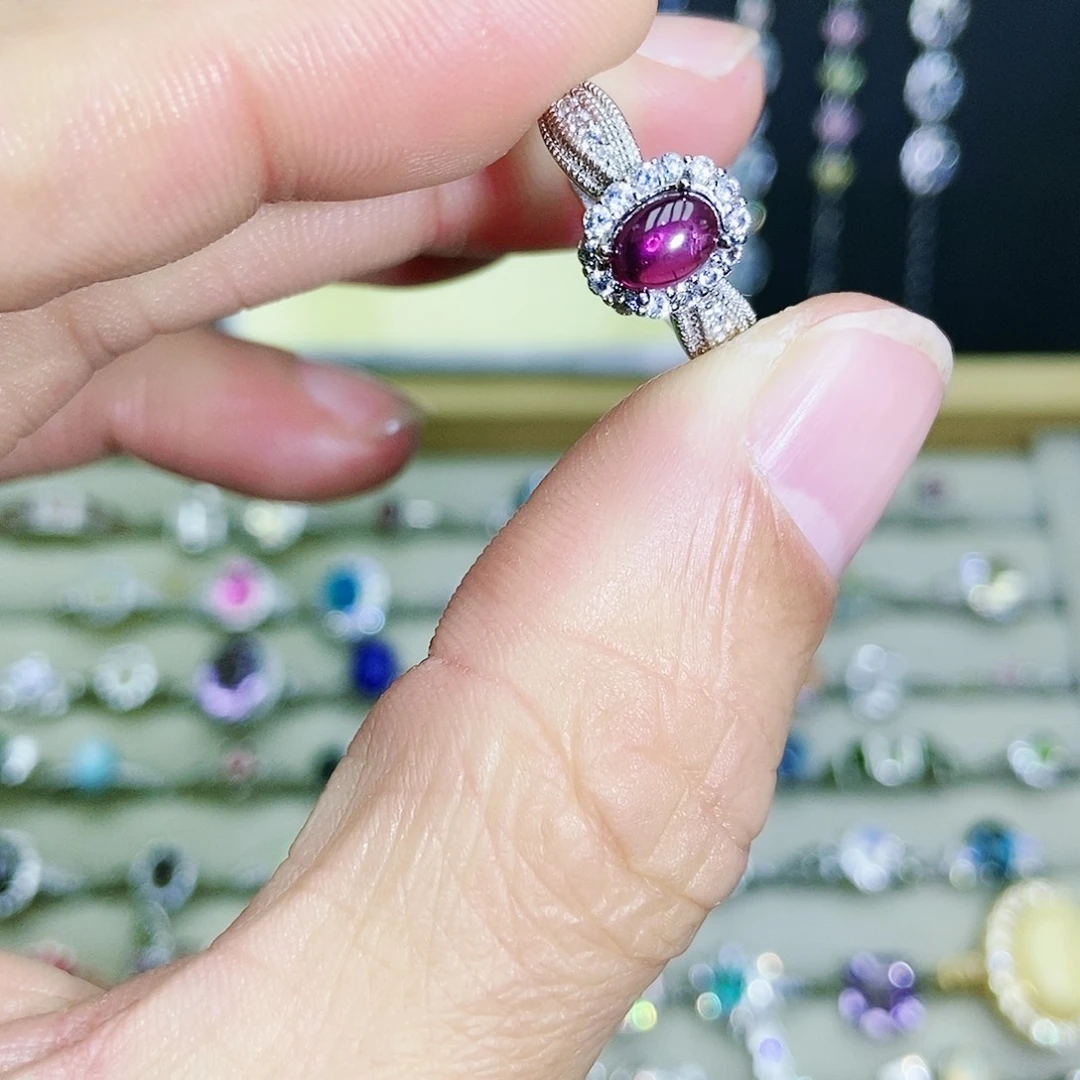 【闪购商品】未镶嵌戒指石榴石（紫牙乌）