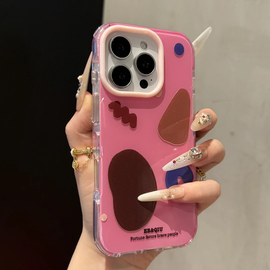 ins韩系几何图案适用苹果16promax手机壳iPhone15promax简约14新