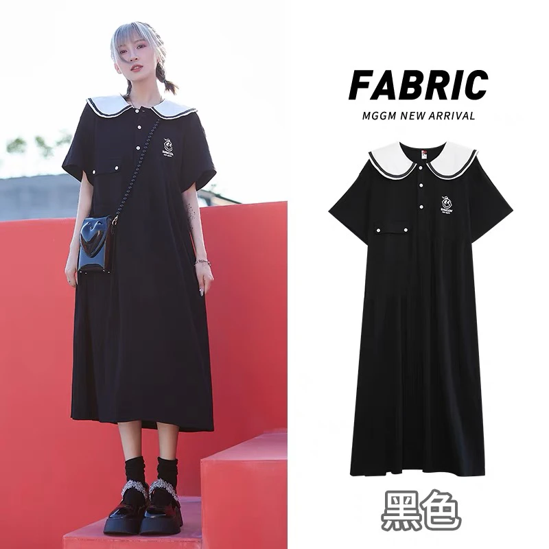 果果新款娃娃领减龄连衣裙