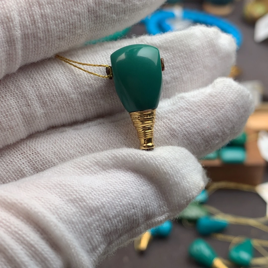 绿松石18K金镶嵌绿松石