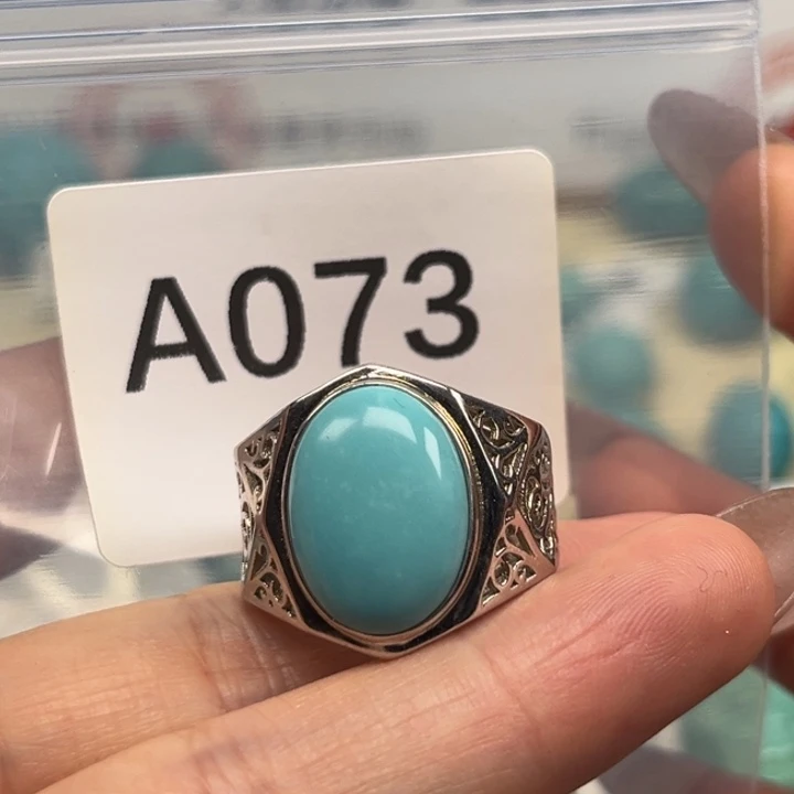 绿松石银S925镀金镶嵌绿松石