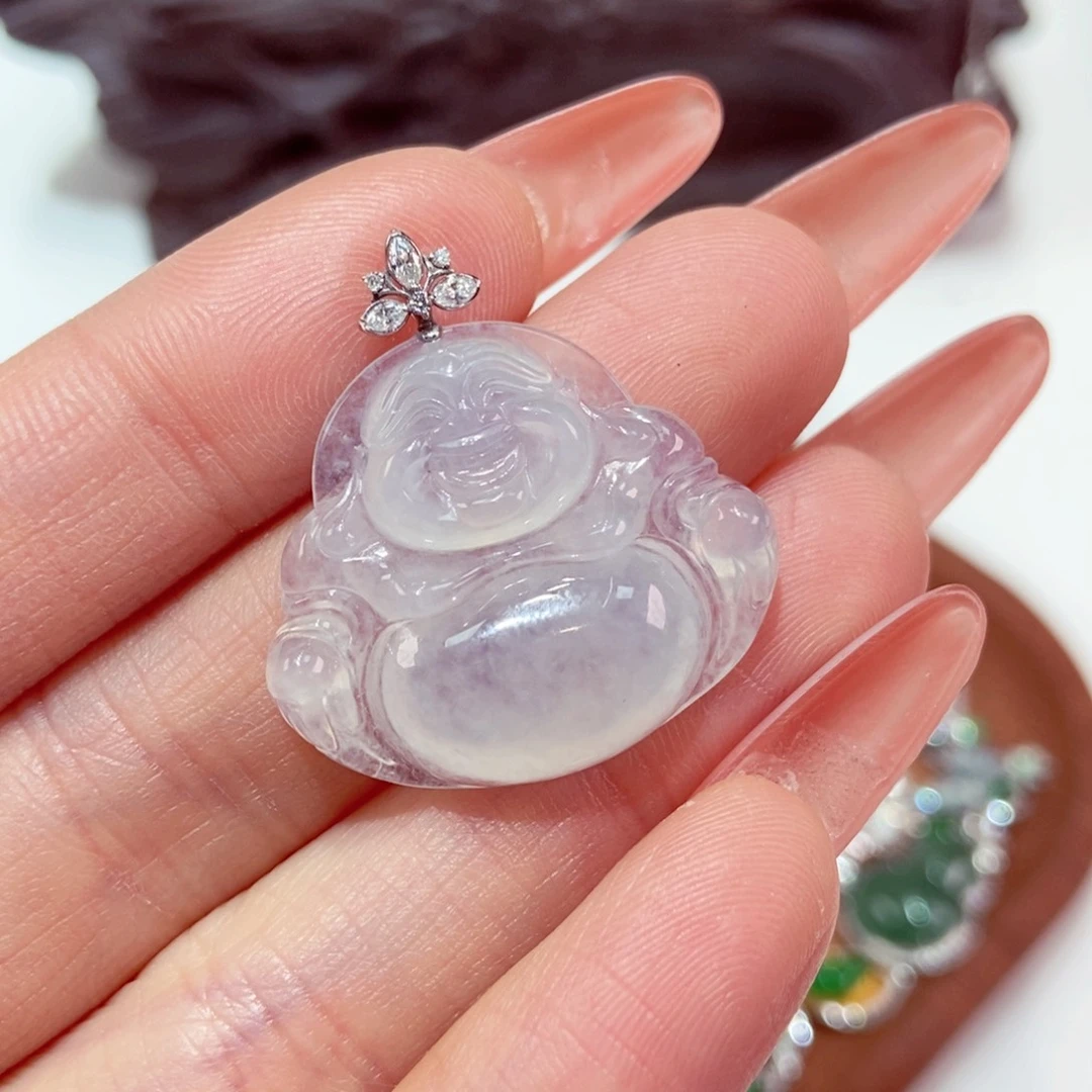 翡翠未镶嵌颈饰佛公