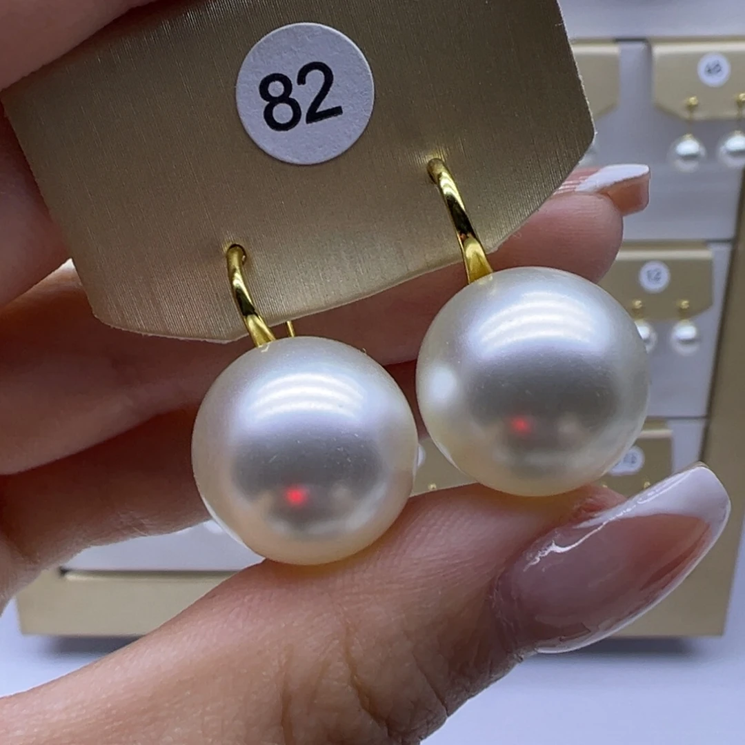 银S925镶嵌淡水珍珠耳饰