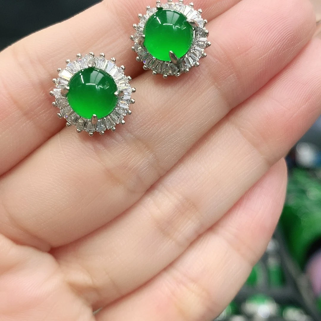 合金耳钉玛瑙/玉髓