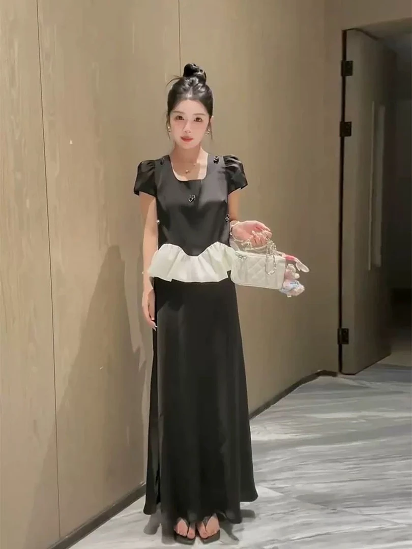 新款夏季 醋酸套裙 气质显瘦法式