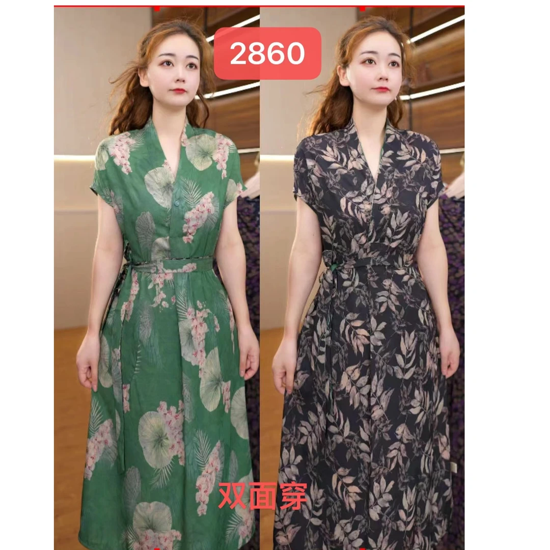 2860-36新款舒适时尚双面穿连衣裙