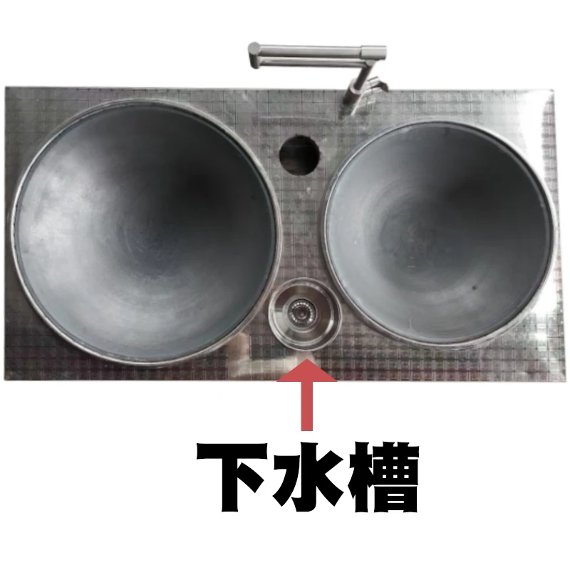 【双锅灶】不锈钢移动柴火灶马蹄形回风偏心无烟灶台大锅灶台