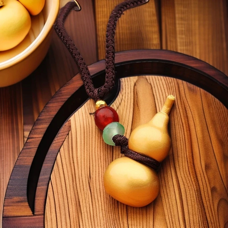 【百汇坊】黄铜实心葫芦吊坠挂件钥匙扣沙小葫芦国学摆件