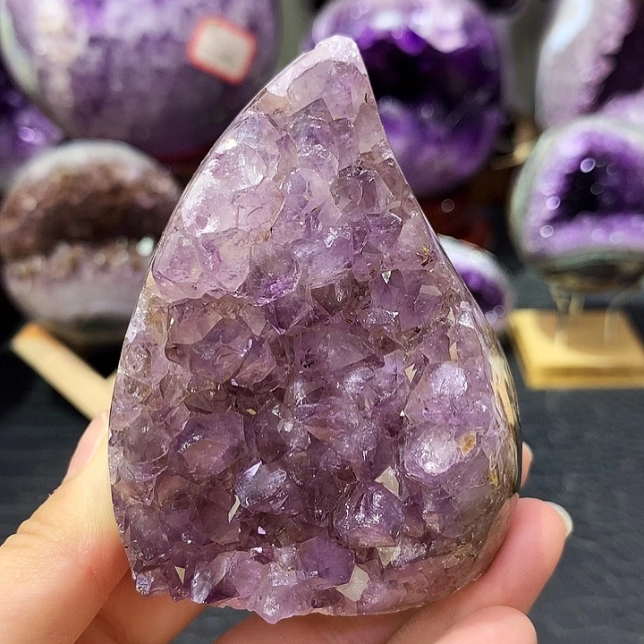 未镶嵌紫晶珠宝半成品