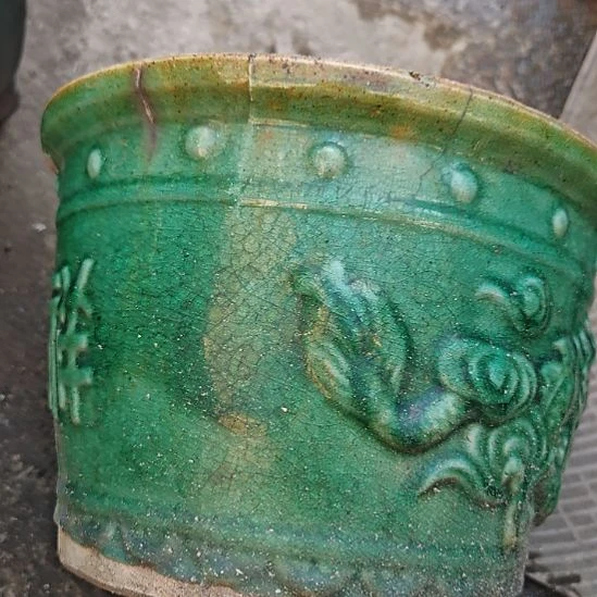 老***孩瓷片明玉家的老工艺品