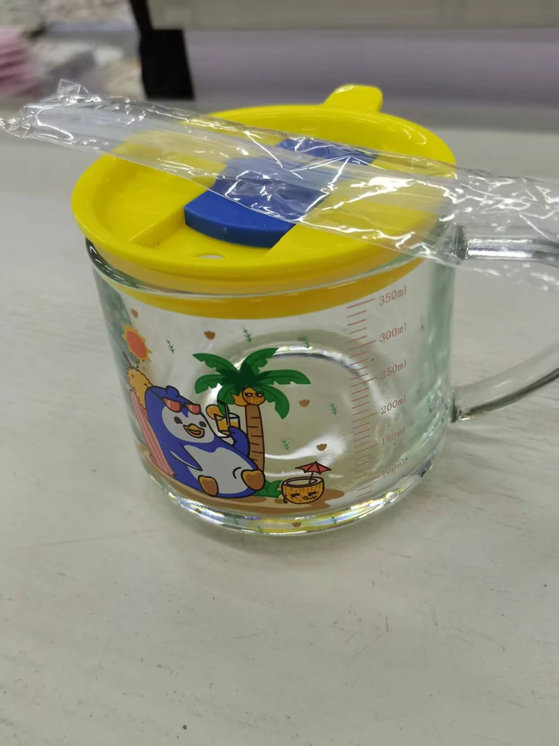 305ML~ 儿童胖墩吸管玻璃杯