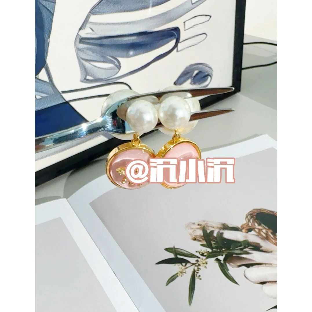 铜合金耳饰 【糖果耳钉】AB不对称彩色夏天韦雪同款耳钉D03