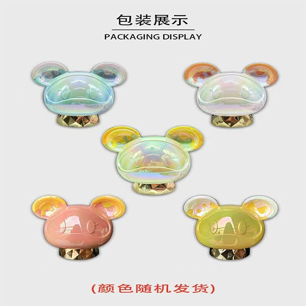 新款小熊彩色时尚水钻拼色手办礼物外带装饰不支持退换货