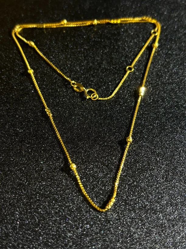 18k金配件  盒子链 b802