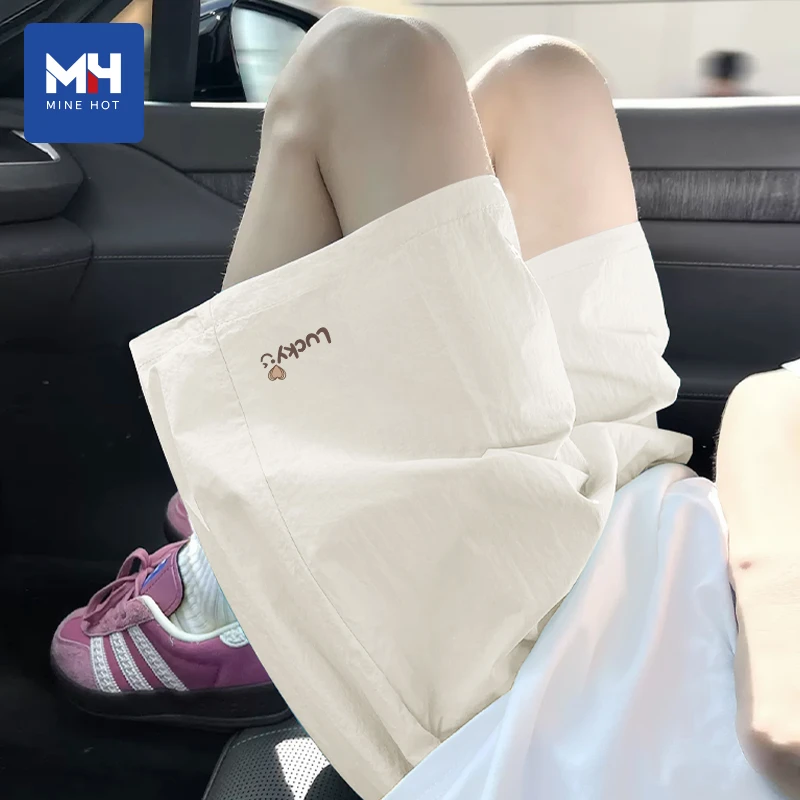 唐狮集团MH奶芙短裤女2025新款夏季薄款外穿休闲学生宽松五分裤X