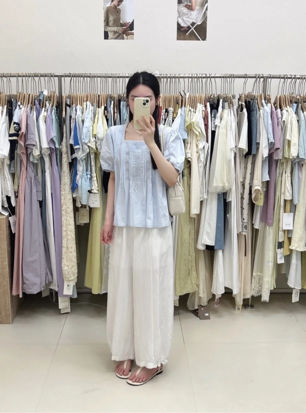 E sè 韩系女装新款休闲裤衬衫