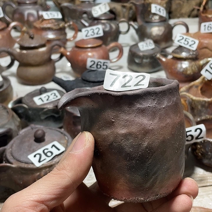 纯手工捏制柴烧茶具