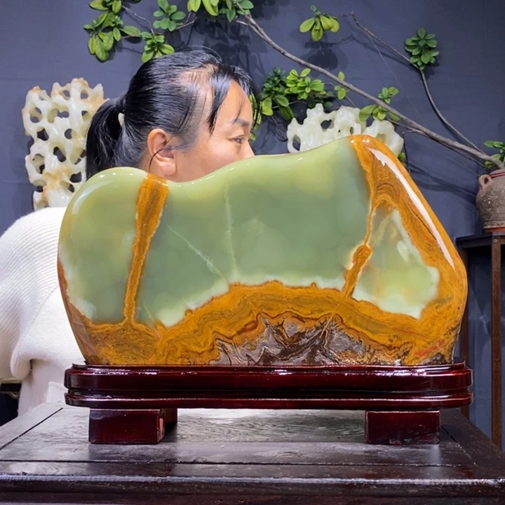 石材伊朗古青石摆件
