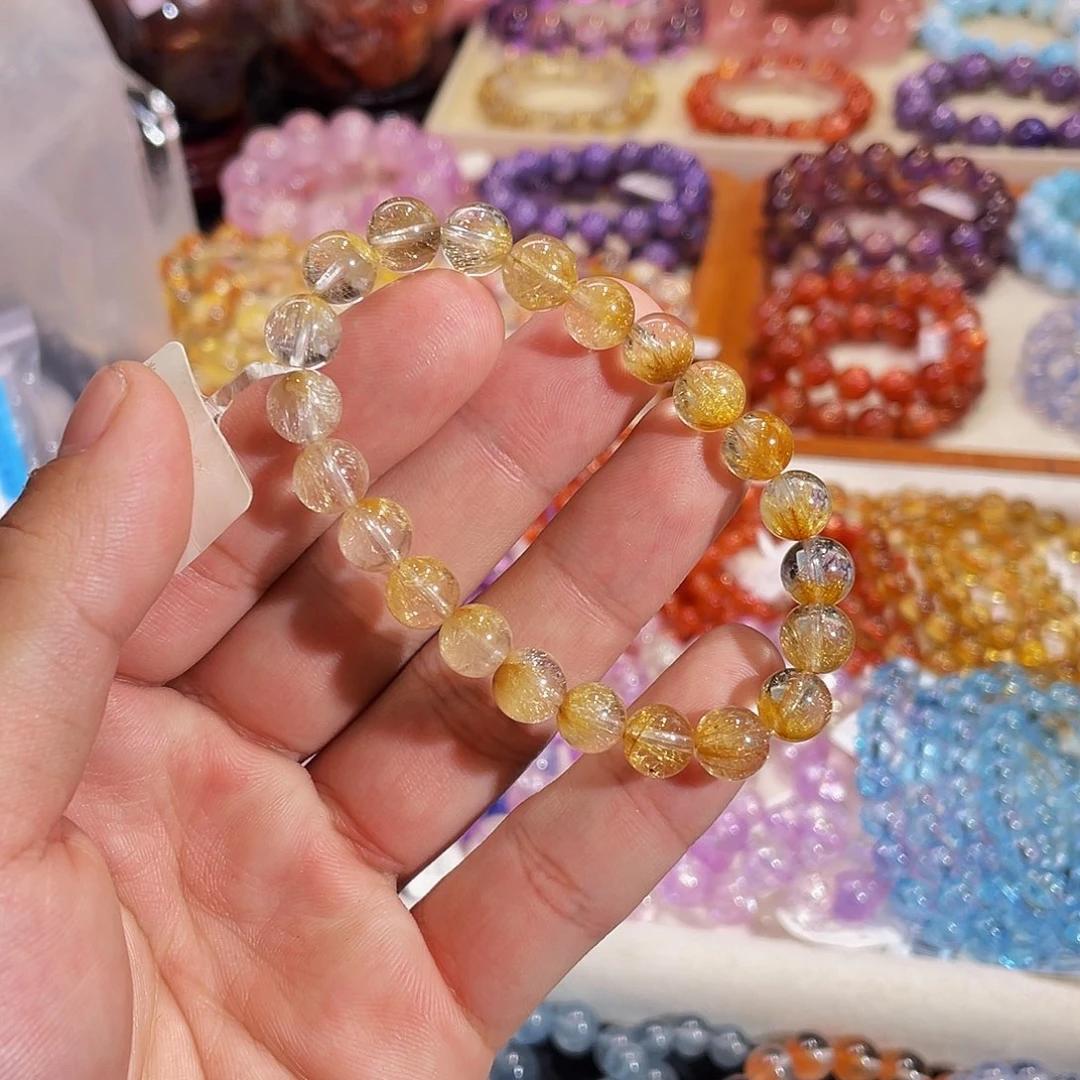 水晶未镶嵌手链大漏半盆维纳斯金发8mm