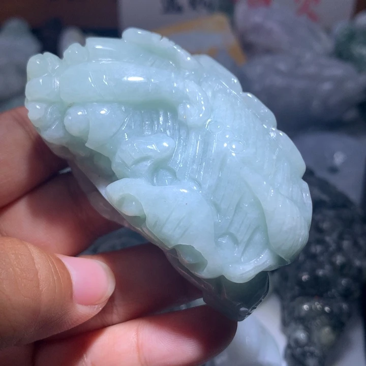 翡翠未镶嵌颈饰保真天然A货翡翠