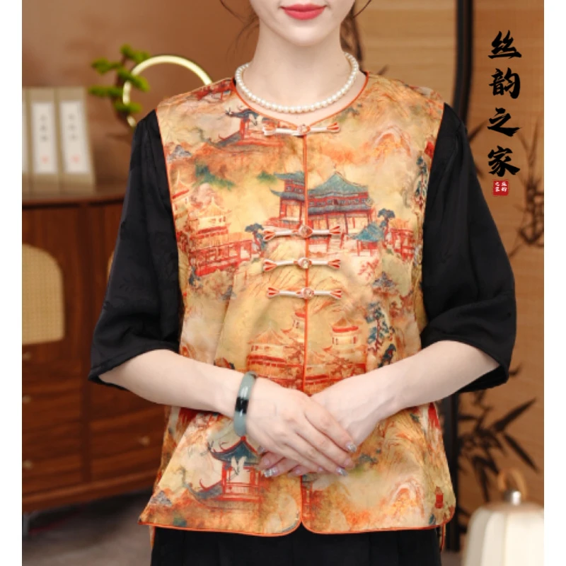 【闻溪】夏季新款新中式百搭国风马甲