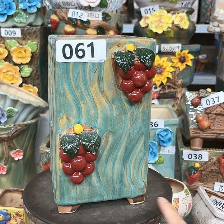 紫砂花盆粗陶材质多肉花盆