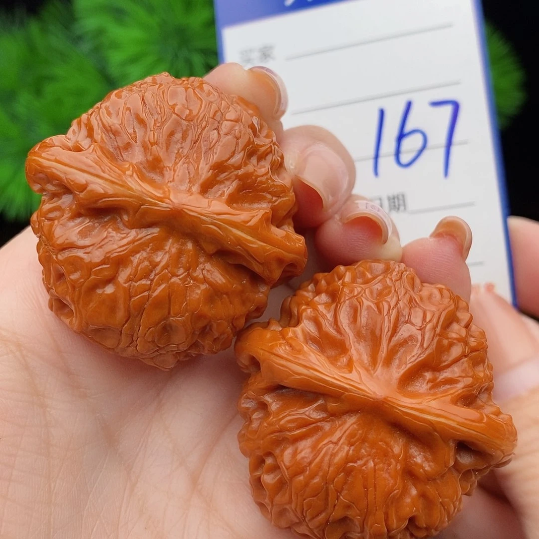 文玩核桃把件42红灯167