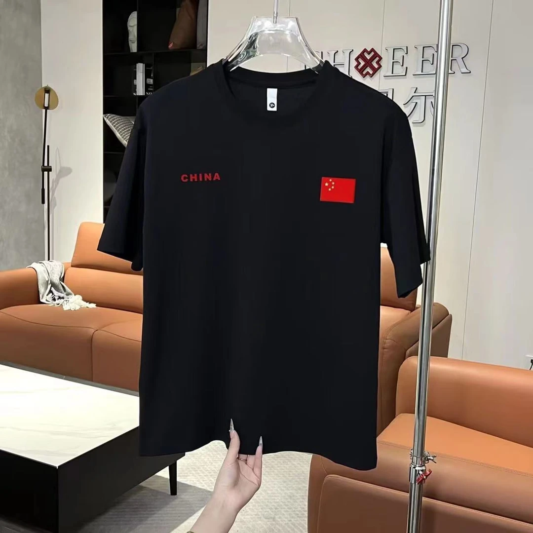 夏日情侣薄款男士女士透气速干时尚百搭印花短袖T恤