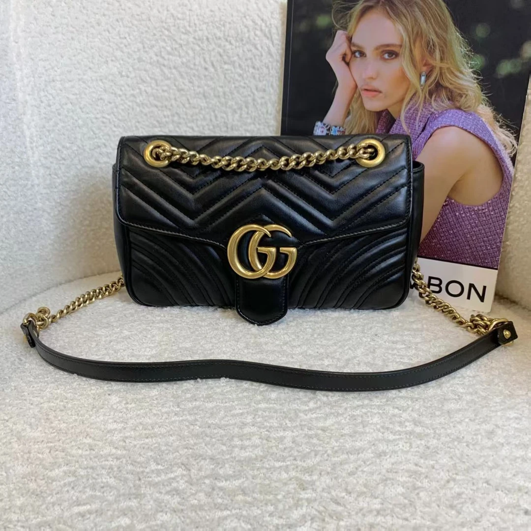 99新 GUCCI/古驰 壹臻/ 黑金马蒙26 75054060