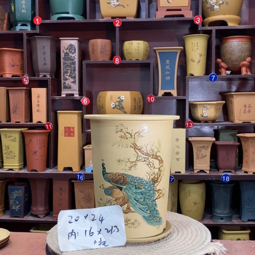 紫砂艺术紫砂花盆