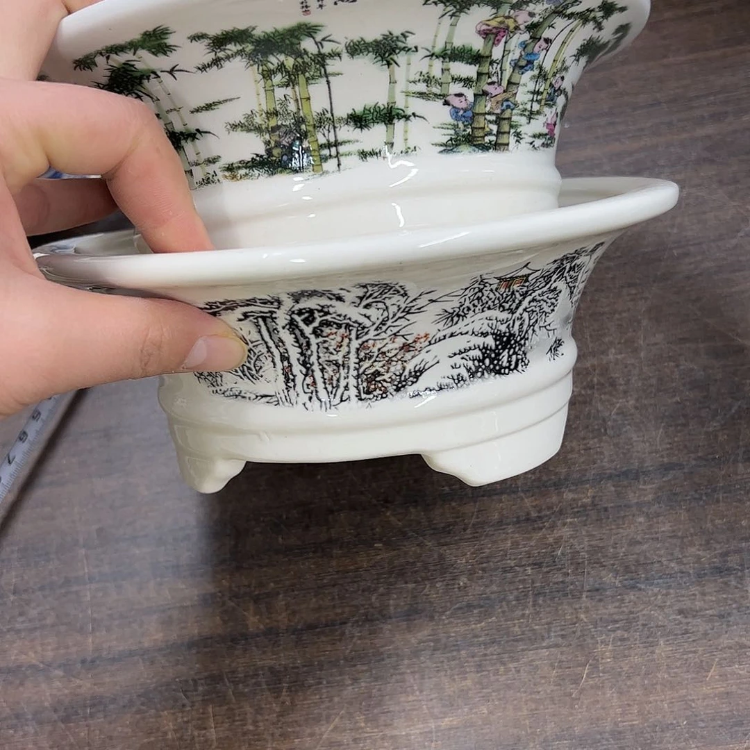 紫砂花盆334号瑕疵2个20/7.5cm福利