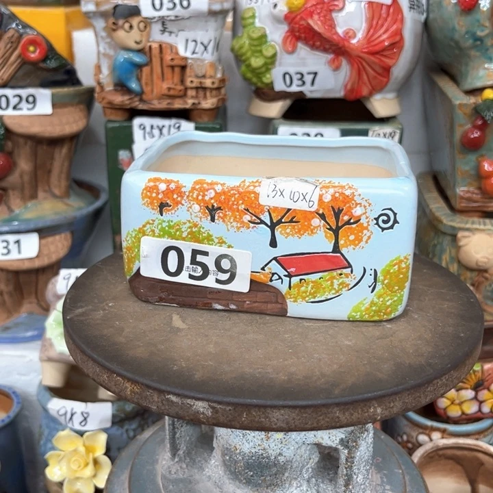 紫砂花盆粗陶材质多肉花盆