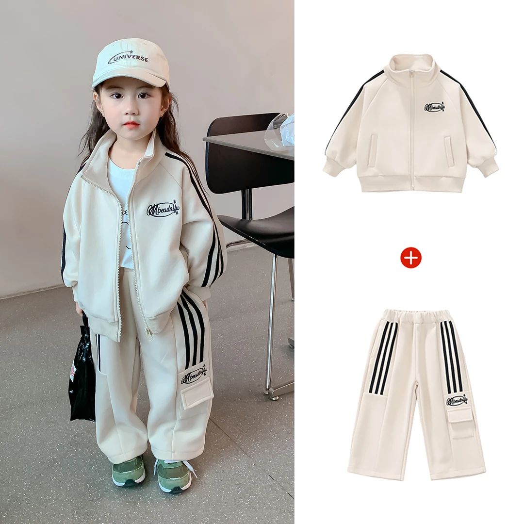 女童春秋运动两件套新款洋气宝宝秋装时髦运动服儿童秋季套装衣服