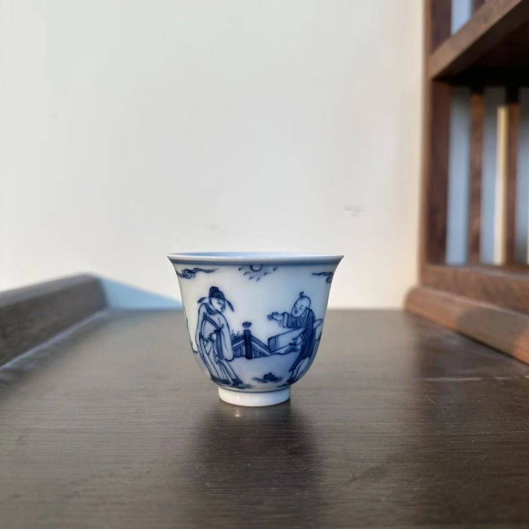 景德镇青花人物杯