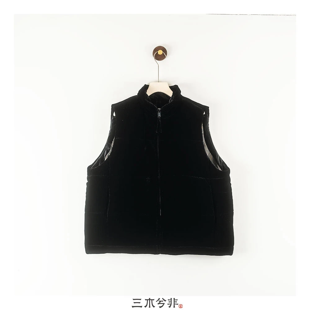三木兮非 丝绒棉马甲25FMJ0730 复古文艺保暖百搭休闲时尚冬季