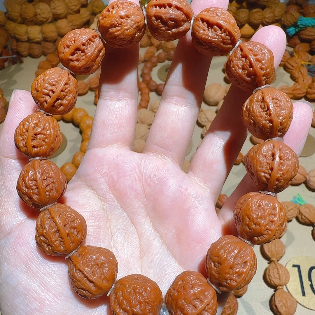 不****轮文玩核桃吊坠京八棱一道筋