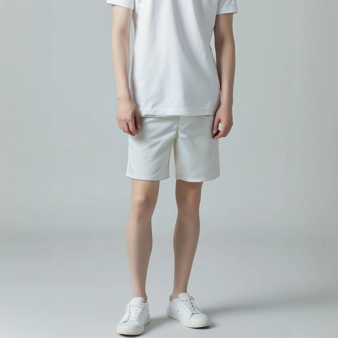 透气舒适纽扣短裤中裤夏季百搭运动短裤五分裤系带男