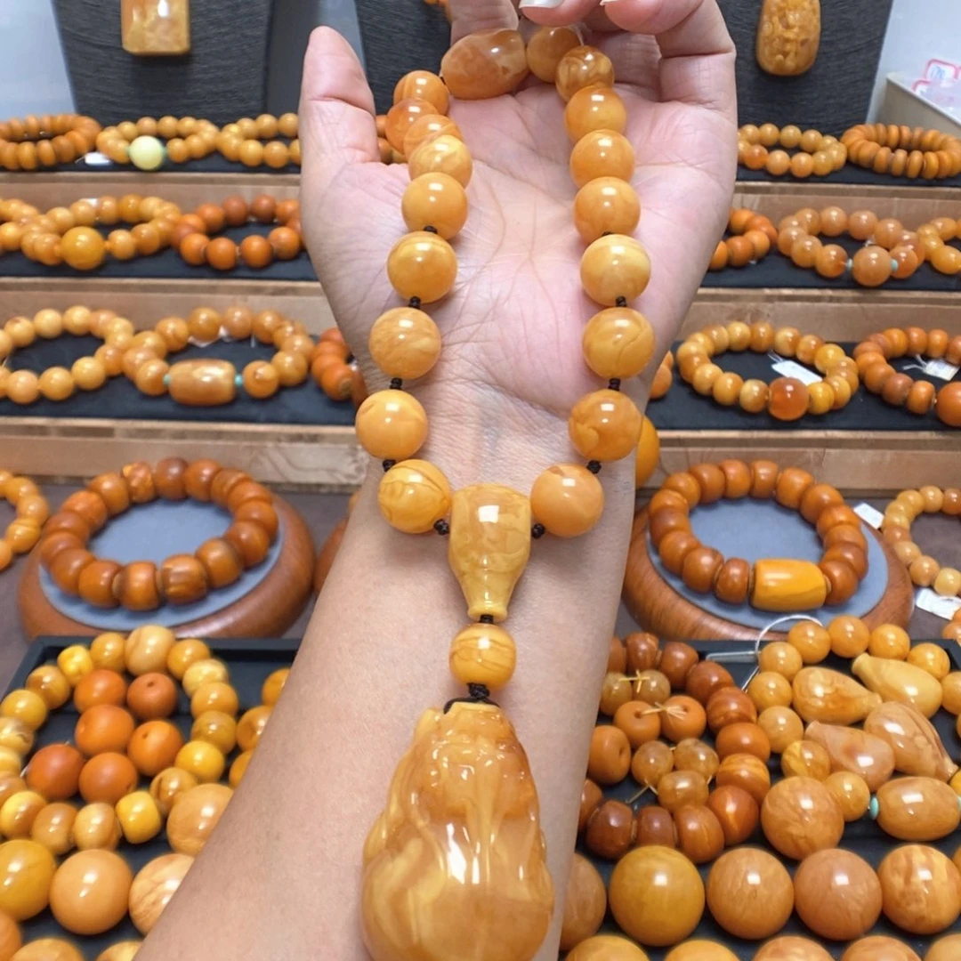 蜜蜡未镶嵌手串蜜蜡