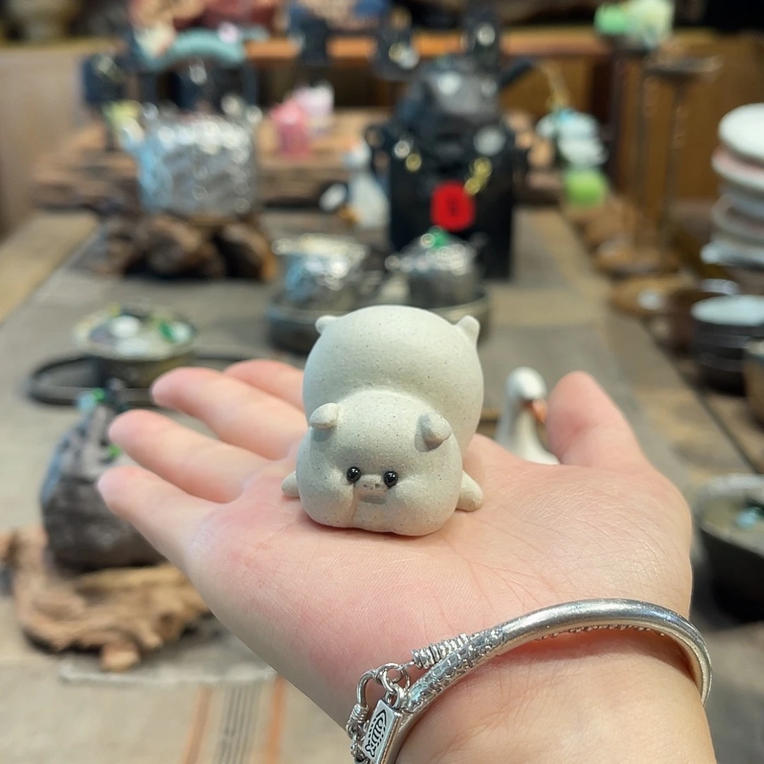 紫砂手工制作 铜茶拨汶*
